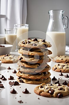 close up of chocolate chip cookies