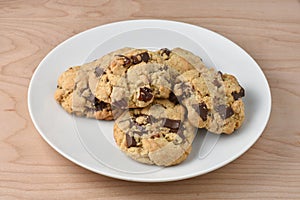 Close up Chocolate Chunk Cookies