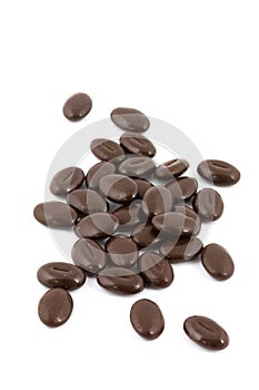 Close-up a chocolate coffee beans