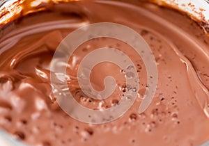 Close up Chocolate milkshake