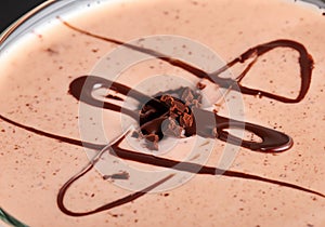 Close up Chocolate milkshake