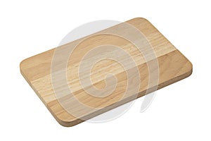 Close up chopping board isolated on white background with Clipping Path