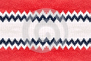 Close up of Christmas Sweater Design. Traditional scandinavian p