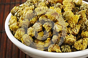 Close up of chrysanthemum tea photo