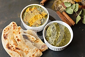 close up chutney indian recepie with pita. High quality photo