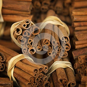 Close up of cinnamon bunches