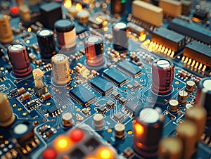 Close up of circuit board