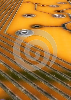 Close-up of circuit plate