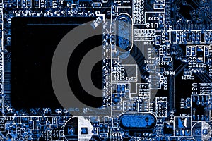 Close up of Circuits Electronic on Mainboard Technology computer background logic board,cpu motherboard,Main board,sys