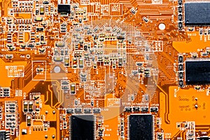 Close up of Circuits Electronic on Mainboard Technology computer background logic board,cpu motherboard,Main board,sys