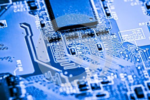 Close up of Circuits Electronic on Mainboard Technology computer background logic board,cpu motherboard,Main board,sys