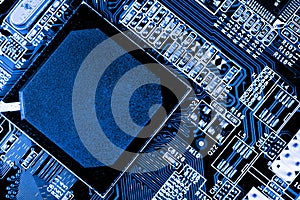 Close up of Circuits Electronic on Mainboard Technology computer background logic board,cpu motherboard,Main board,sys