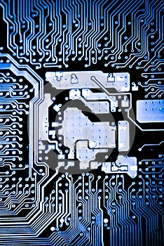 Close up of Circuits Electronic on Mainboard Technology computer background logic board,cpu motherboard,Main board,sys