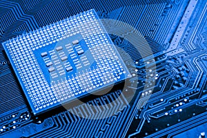 Close up of Circuits Electronic on Mainboard Technology computer background logic board,cpu motherboard,Main board,sys