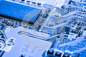 Close up of Circuits Electronic on Mainboard Technology computer background logic board,cpu motherboard,Main board,sys