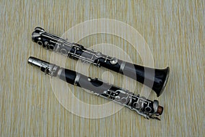 Close up of a clarinet music instrument