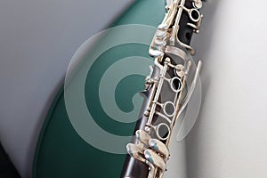 Close up clarinet Is a musical instrument such as wood blowers