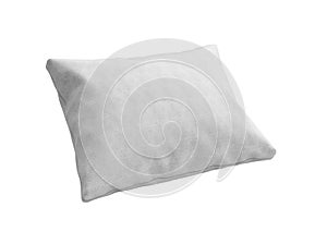 Close up of a clasic white pillow 3d render on white background