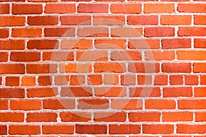 Close up of Clean Red Brick Wall