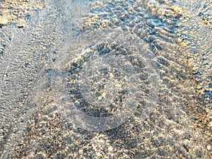 Close Up of Clear Sea Water During Low Tide Hours at the Beach