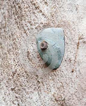 Close Up of Climbing Hold Boulder on Wall Climbing Structure