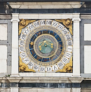 Close-up of the clock