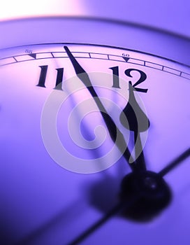 Close up of clock face