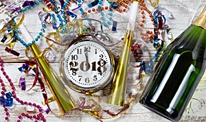 Close up of clock showing Midnight for Celebration of New Year 2