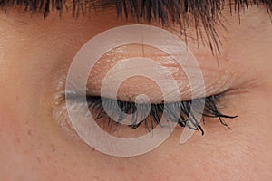 Close-up of closed eye