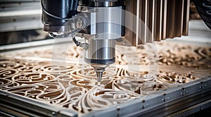 close up of a cnc machine, cnc machine in action, close-up of machine working