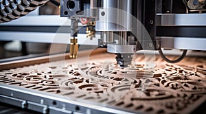 close up of a cnc machine, cnc machine in action, close-up of machine working