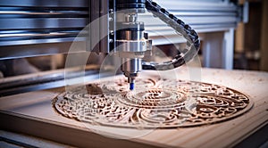 close up of a cnc machine, cnc machine in action, close-up of machine working