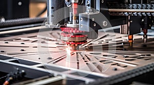 close up of a cnc machine, cnc machine in action, close-up of machine working