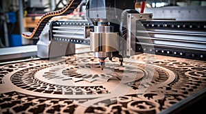 close up of a cnc machine, cnc machine in action, close-up of machine working