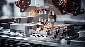 close up of a cnc machine, cnc machine in action, close-up of machine working
