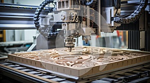 close up of a cnc machine, cnc machine in action, close-up of machine working