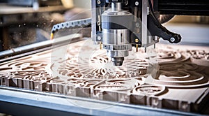 close up of a cnc machine, cnc machine in action, close-up of machine working