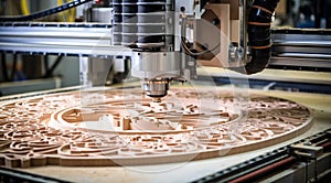 close up of a cnc machine, cnc machine in action, close-up of machine working