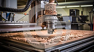 close up of a cnc machine, cnc machine in action, close-up of machine working