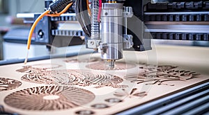 close up of a cnc machine, cnc machine in action, close-up of machine working