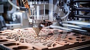 close up of a cnc machine, cnc machine in action, close-up of machine working