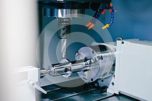 Close up of CNC machine processing