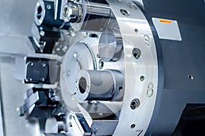 Close-up of CNC machine. CNC Tooling Systems
