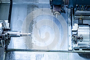 Close-up of CNC machine. CNC Tooling Systems