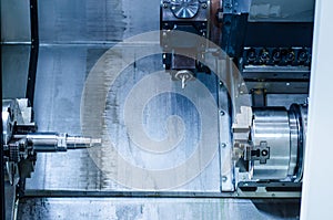 Close-up of CNC machine. CNC Tooling Systems