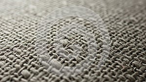 Close up of a coarse textured fabric with a visible woven pattern