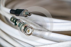 close-up coaxial connectors cable for Transmitting TV, CCTV