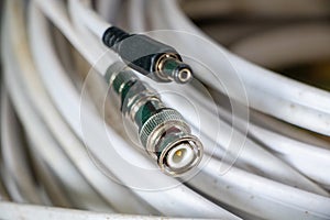 close-up coaxial connectors cable for Transmitting TV, CCTV