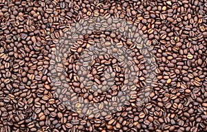 A close up of coffee beans.