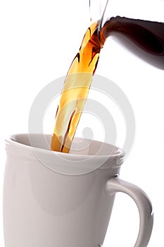 Close up coffee being poured